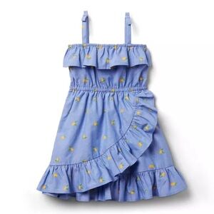 Janie and jack lemon ruffle dress size 12-18 months